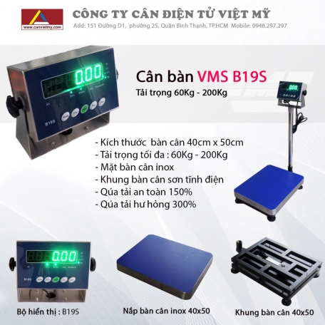 Cân điện tử 450Kg - Vms B19s 5