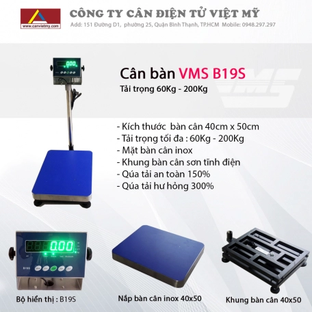 Cân điện tử 450Kg - Vms B19s 6