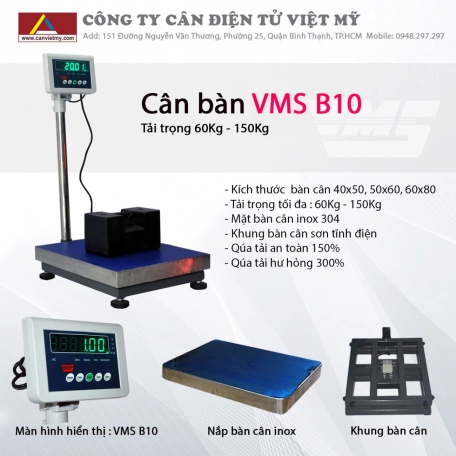 Cân điện tử 350Kg Vms - B10 4