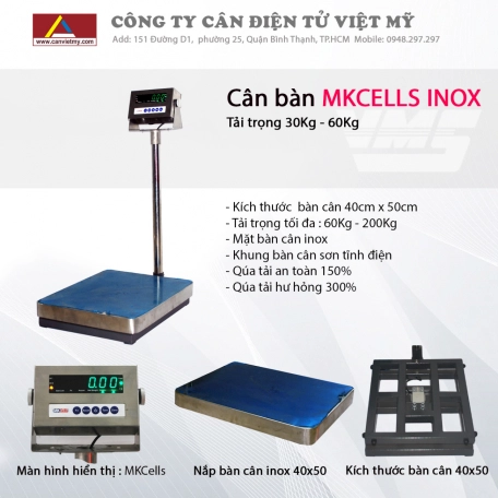 Cân điện tử 350Kg Inox - Mkcell 4