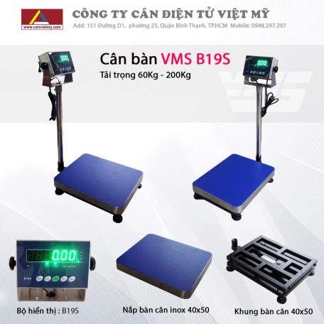 Cân điện tử 250Kg - Vms B19s 4