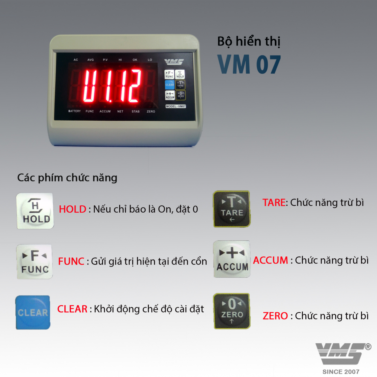 Cân bàn điện tử 300kg vm07 - 2