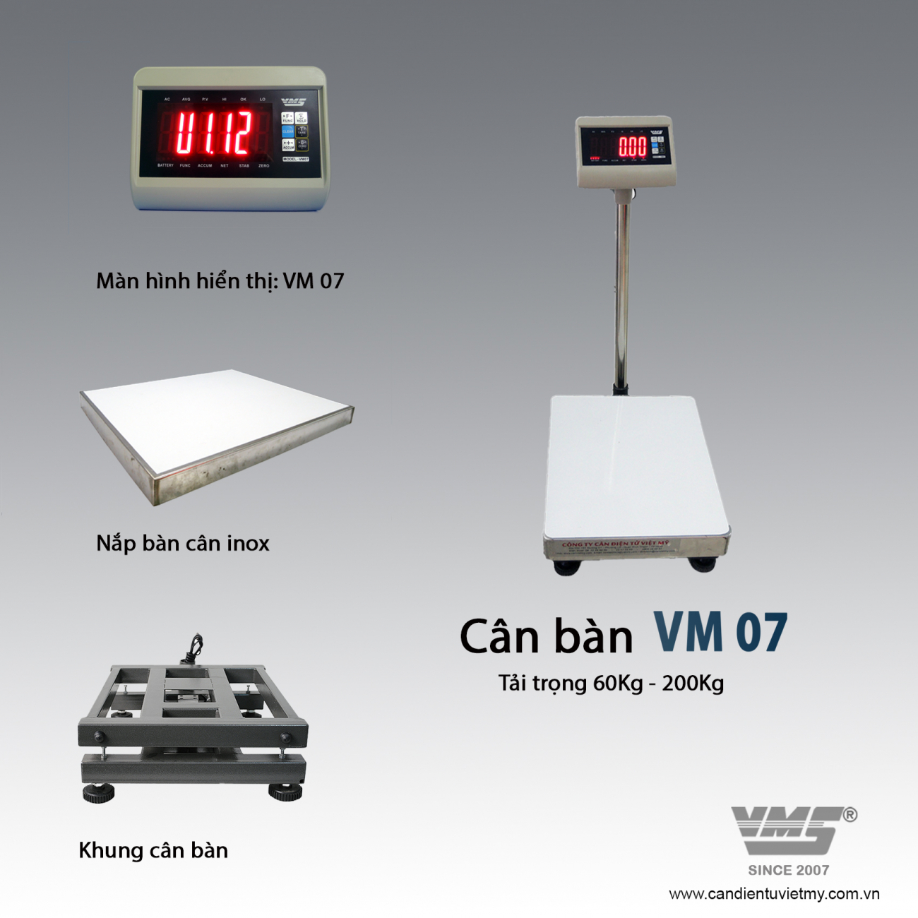 Cân bàn điện tử 500kg - vm07 - 1