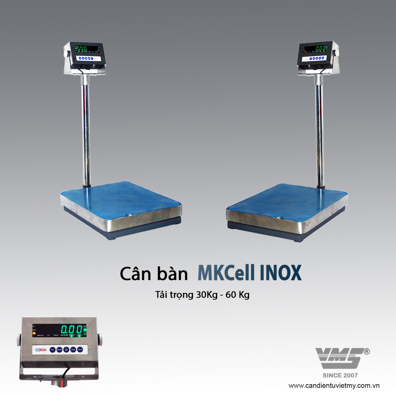 Cân điện tử 70kg inox - mkcell - 1